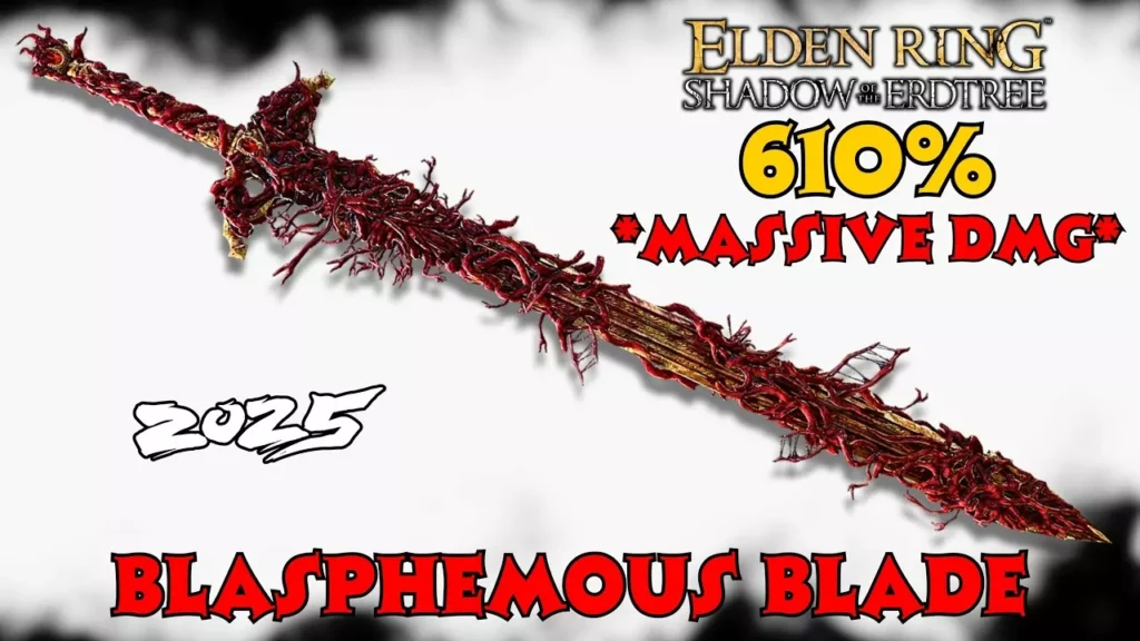 Elden Ring En Guclu Silahlar Blasphemous Blade — Can Yenileyen Agir Silah