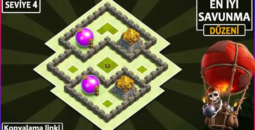 Clash of Clans 4. Seviye Köy Düzeni 2026 Güncel Rehberi